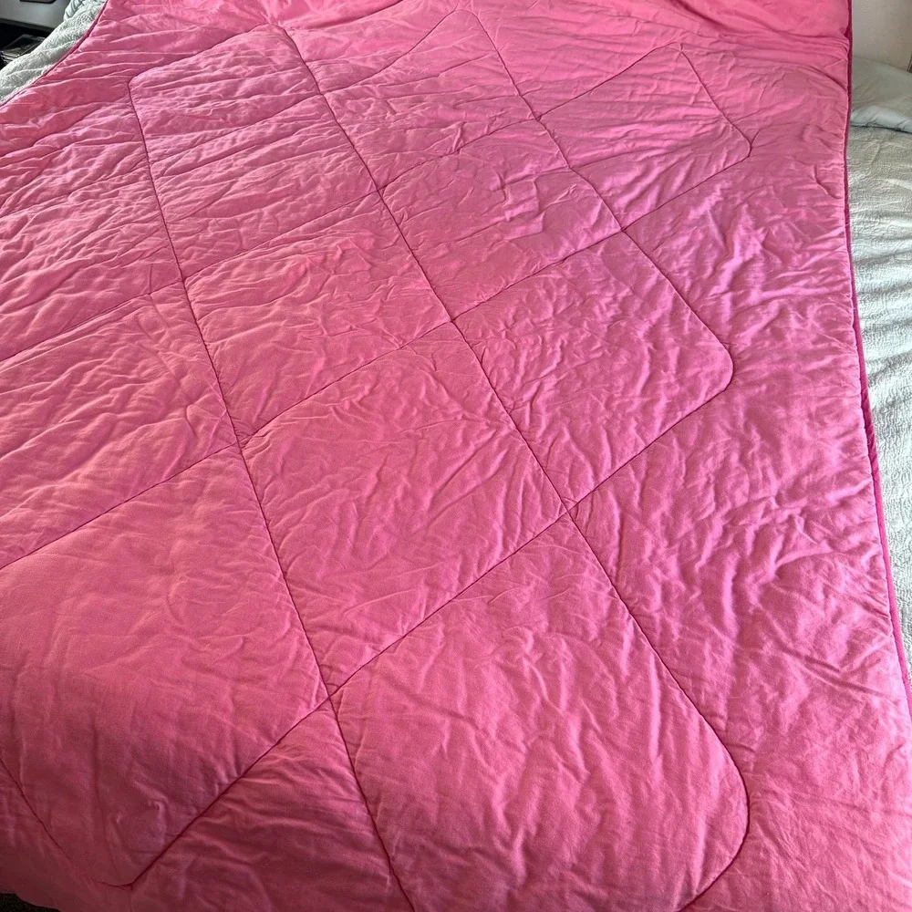 Vintage Victoria's Secret Pink Reversible Comforter Twin/Twin‎ XL monogram dog